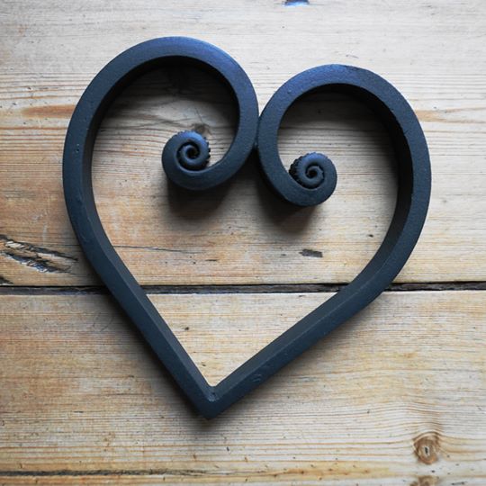 Hand Forged Iron Hearts